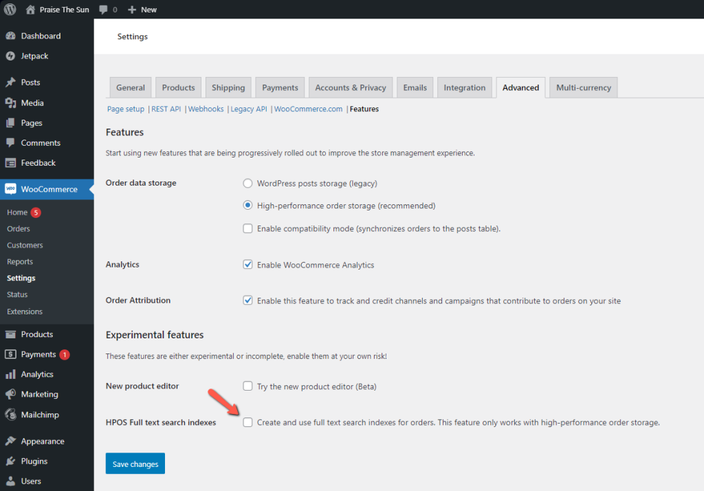 WooCommerce 9.0 HPOS FTS Indices Option FastComet