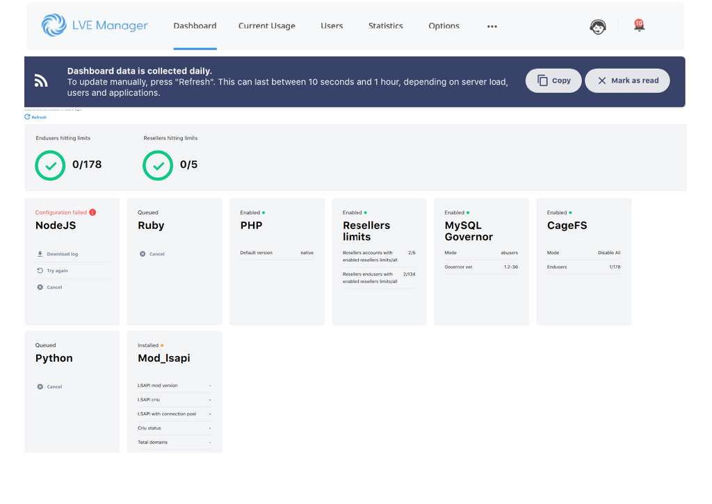 CloudLinux Components