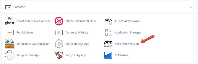 Find Select PHP Version in cPanel