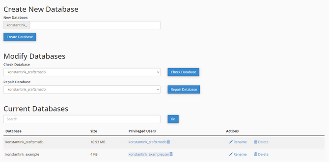 manage databases