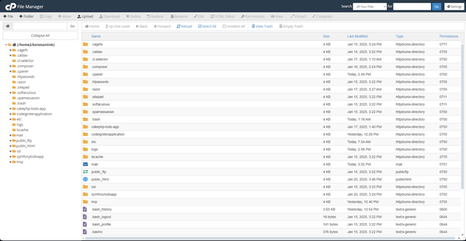 directory tree in file manager