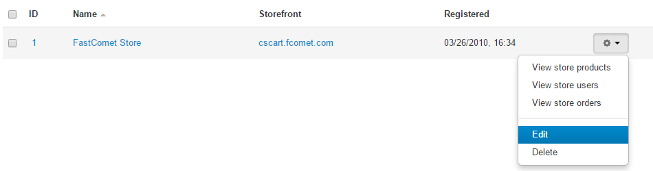 Edit store details in CS-Cart