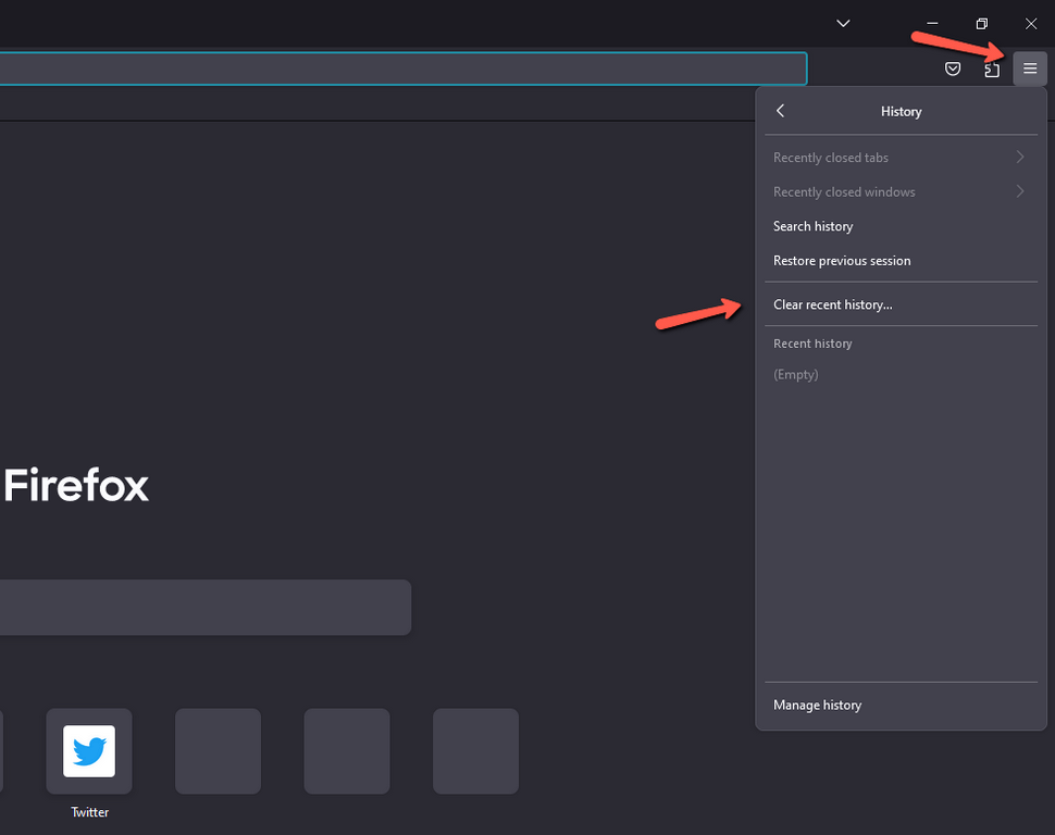 Access the Options Menu in Firefox